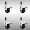 Service Caster 3 Inch 316SS Soft Rubber Swivel 1 Inch Expanding Stem Caster Set Lock Brake SCC-SS316TTLEX20S314-SRS-1-4 - alternate 1
